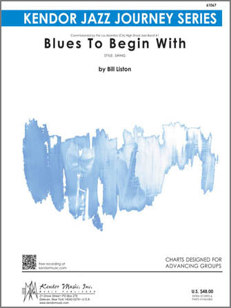 ビッグバンド 譜面セット BLUES TO BEGIN WITH ブルース・トゥ・ビギン・ウィズ [SHTB-90961]