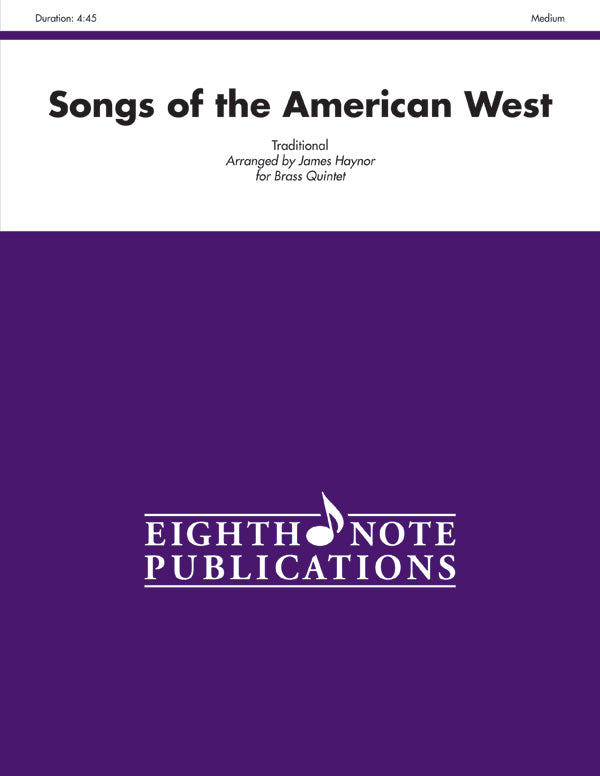金管譜面 SONGS OF THE AMERICAN WEST - BRASS QUINTET [SHT-BRA-67502]