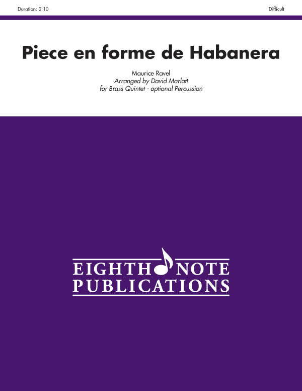 金管譜面 PIECE EN FORME DE HABANERA - BRASS QUINTET ( OPT. PERCUSSION ) [SHT-BRA-77802]