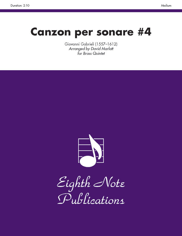 金管譜面 CANZON PER SONARE NO. 4 - BRASS QUINTET [SHT-BRA-66530]