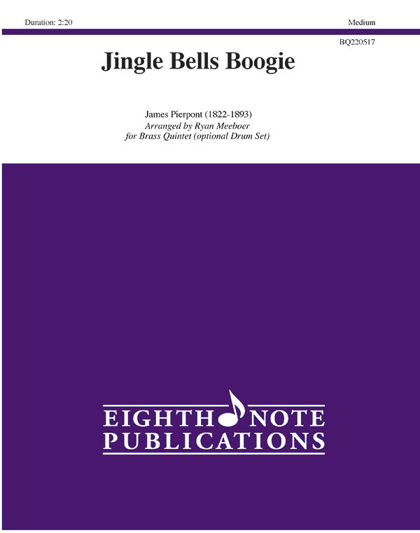金管譜面 JINGLE BELLS BOOGIE - BRASS QUINTET ( OPTIONAL DRUM SET ) [SHT-BRA-128612]