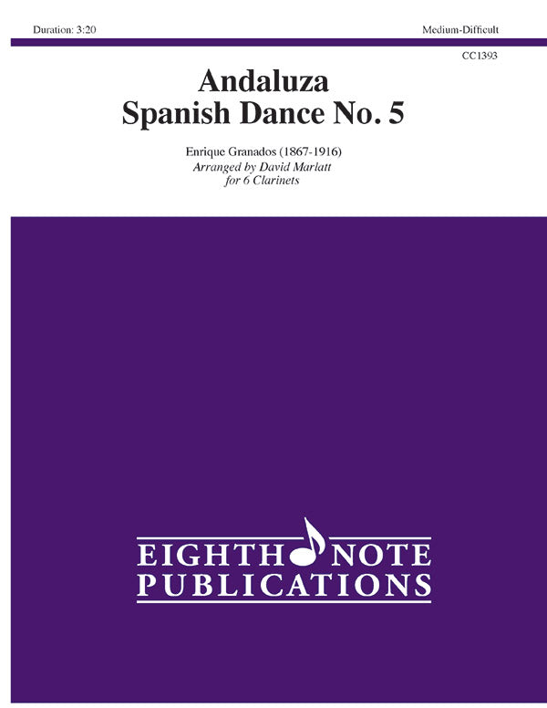 クラリネット譜面 ANDALUZA: SPANISH DANCE NO. 5 [SHT-CLA-127593]