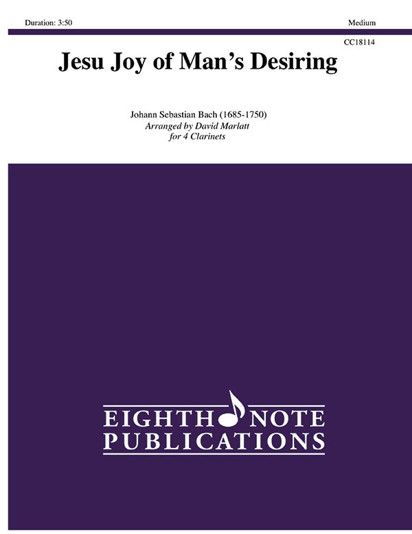 クラリネット譜面 JESU JOY OF MAN'S DESIRING [SHT-CLA-122412]