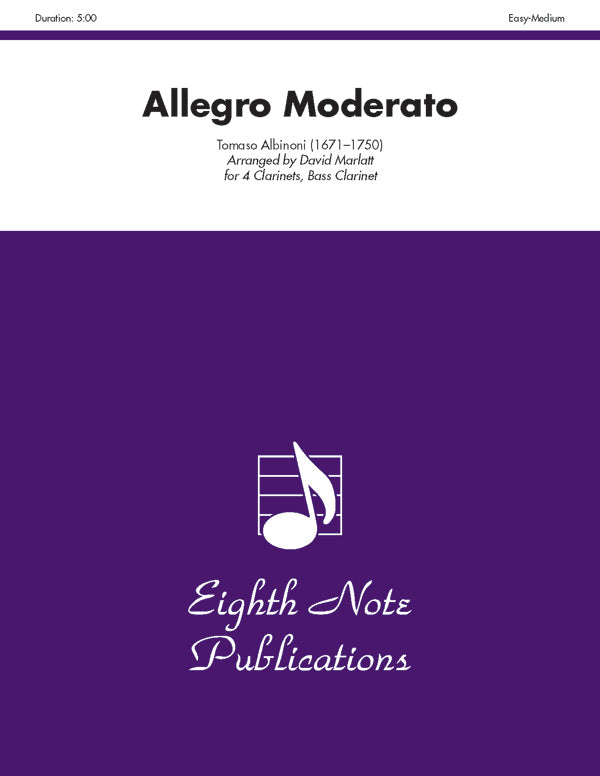 クラリネット譜面 ALLEGRO MODERATO - 4 CLARINETS, BASS CLARINET [SHT-CLA-124037]