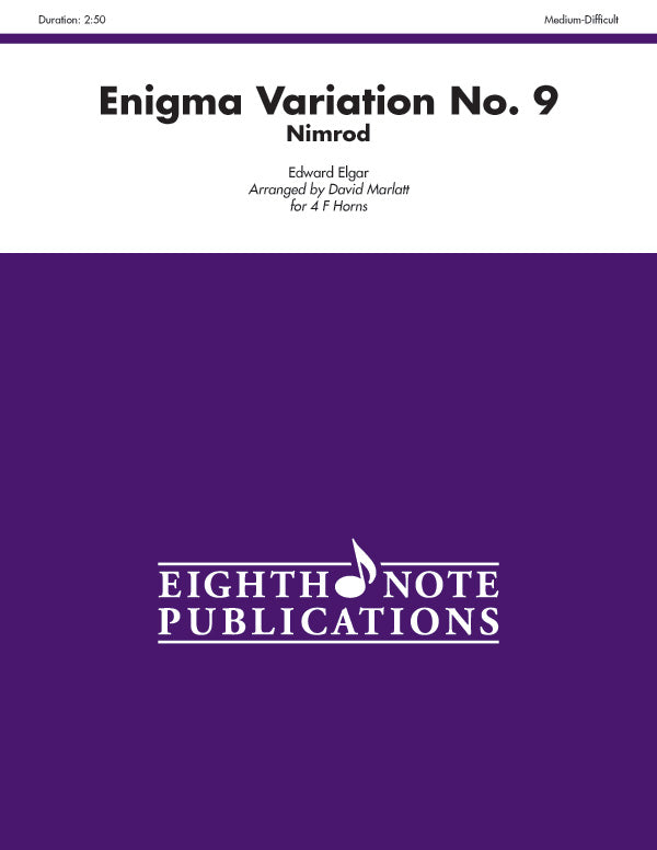 フレンチホルン譜面 ENIGMA VARIATION NO. 9 ( NIMROD ) - 4 F HORNS [SHT-FRH-80320]