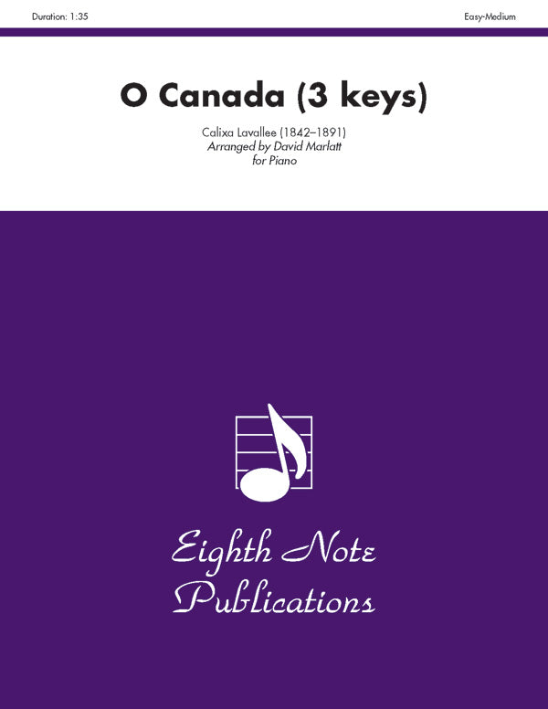 ピアノ譜面 O CANADA ( 3 KEYS ) [SHT-PNO-124647]