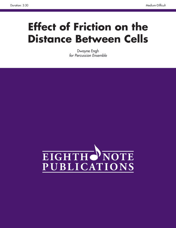 パーカッション譜面 EFFECT OF FRICTION ON THE DISTANCE BETWEEN CELLS [SHT-PERC-124162]