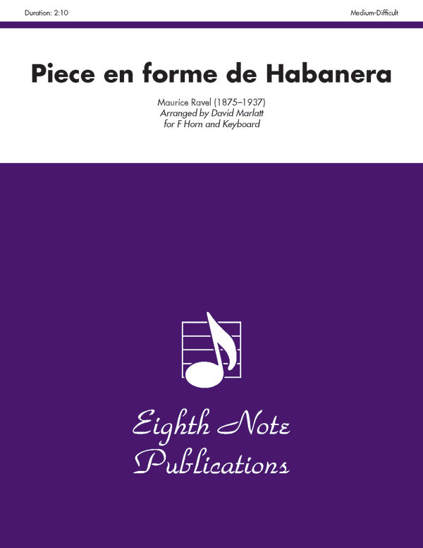 フレンチホルン譜面 PIECE EN FORME DE HABANERA - F HORN & KEYBOARD [SHT-FRH-122838]