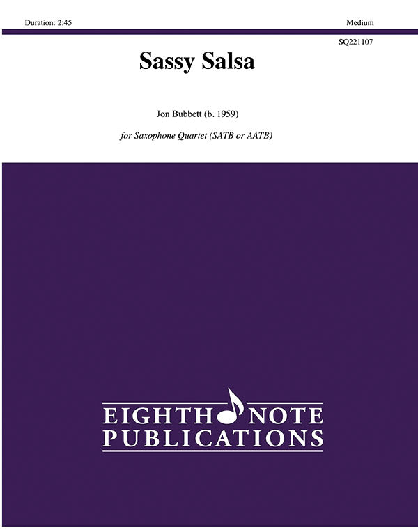 サックス譜面 SASSY SALSA - SAXOPHONE QUARTET ( SATB OR AATB ) [SHT-SAX-131003]