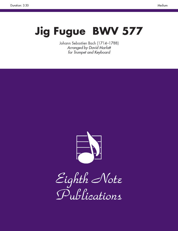 トランペット譜面 JIG FUGUE, BWV 577 - TRUMPET & KEYBOARD [SHT-TP-123494]
