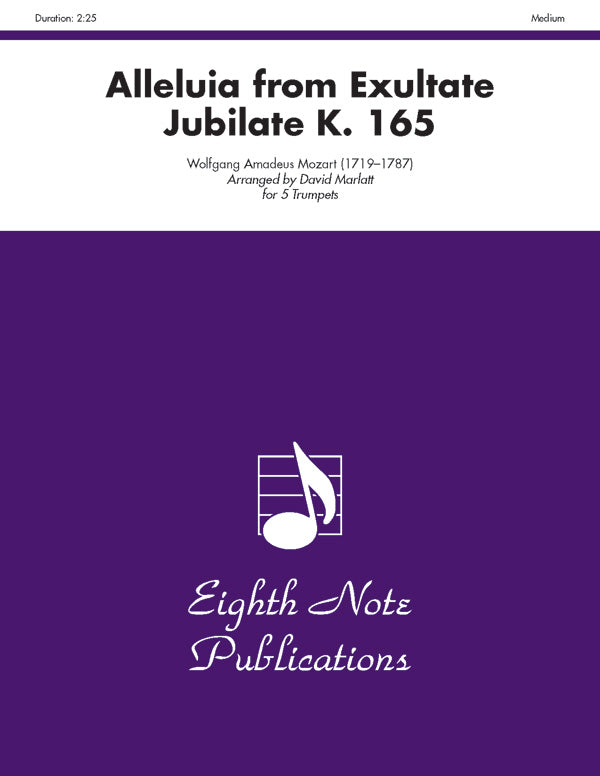 トランペット譜面 ALLELUIA ( FROM "EXULTATE JUBILATE," K. 165 ) - 5 TRUMPETS [SHT-TP-123945]