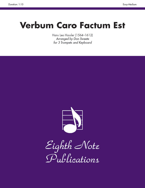 トランペット譜面 VERBUM CARO FACTUM EST - 3 TRUMPETS & KEYBOARD [SHT-TP-123512]