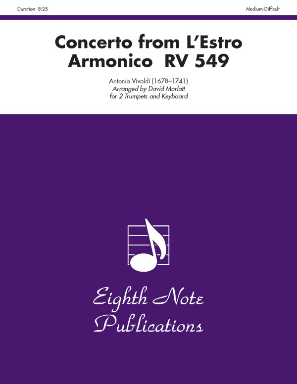 トランペット譜面 CONCERTO ( FROM "L'ESTRO ARMONICO" RV 549 ) - 2 TRUMPETS & KEYBOARD [SHT-TP-123552]