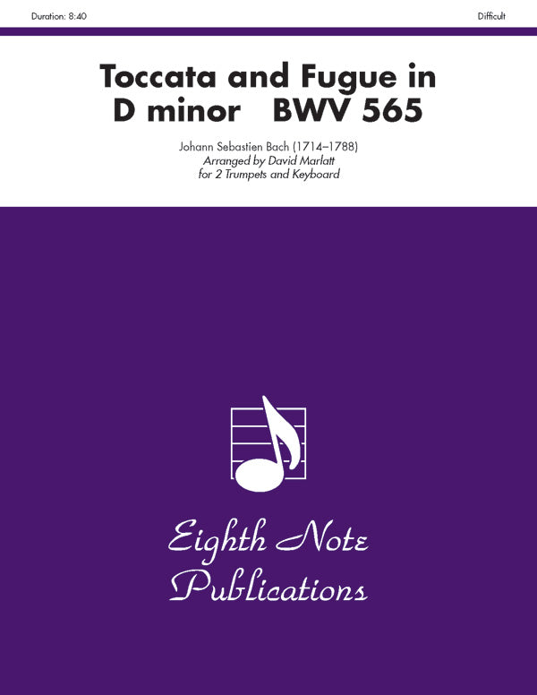 トランペット譜面 TOCCATA AND FUGUE IN D MINOR, BWV 565 - 2 TRUMPETS & KEYBOARD [SHT-TP-123513]