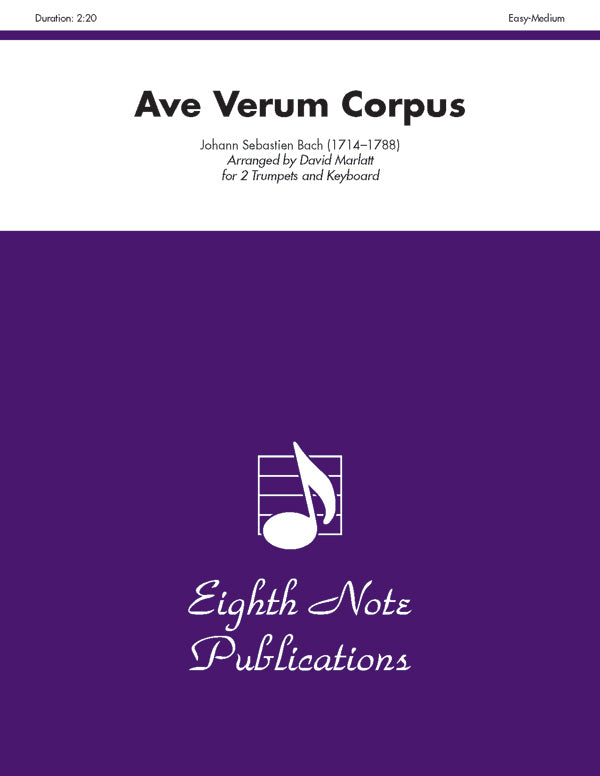 トランペット譜面 AVE VERUM CORPUS - 2 TRUMPETS & KEYBOARD [SHT-TP-123535]