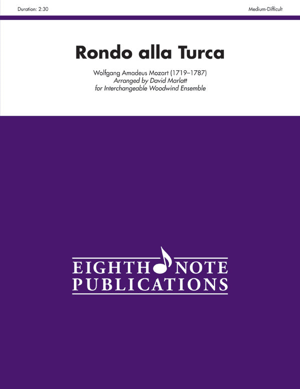 木管譜面 RONDO ALLA TURCA - INTERCHANGEABLE WOODWIND ENSEMBLE [SHT-WW-81887]