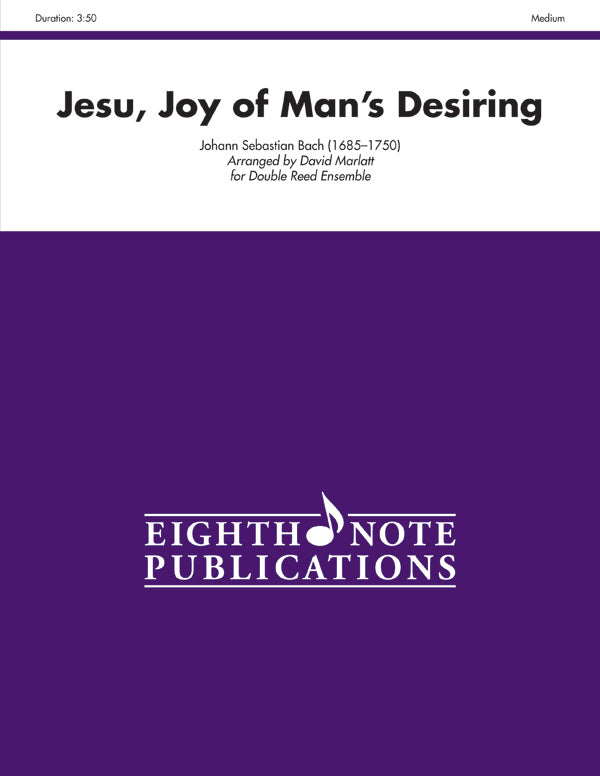 木管譜面 JESU JOY OF MAN’S DESIRING - FOR DOUBLE REED ENSEMBLE [SHT-WW-81889]