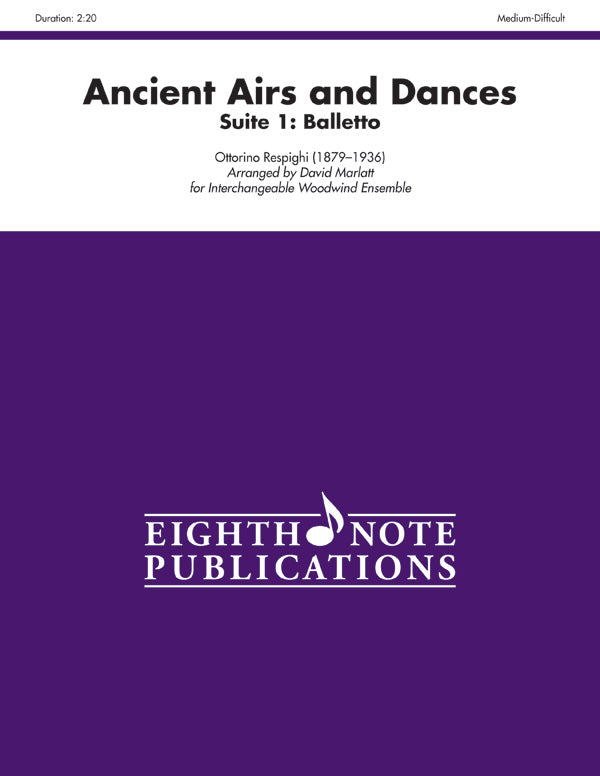 木管譜面 ANCIENT AIRS AND DANCES, SUITE NO. 1 ( BALLETTO ) - INTERCHANGEABLE WOODWIND ENSEMBLE [SHT-WW-81895]