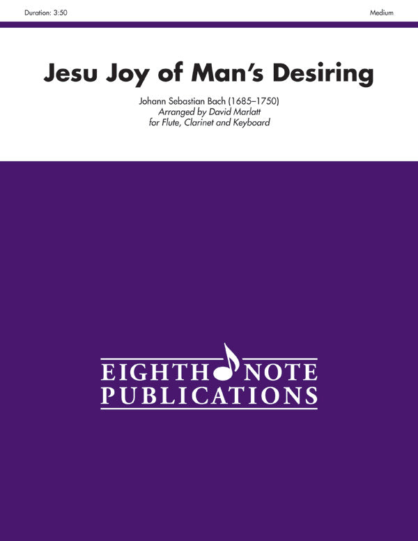 木管譜面 JESU JOY OF MAN’S DESIRING - FLUTE, CLARINET & KEYBOARD [SHT-WW-81898]
