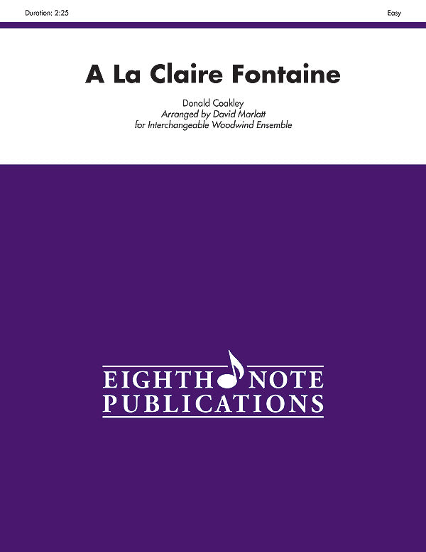木管譜面 LA CLAIRE FONTAINE, A - INTERCHANGEABLE WOODWIND ENSEMBLE [SHT-WW-124475]