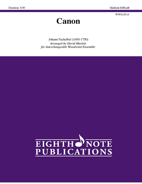 木管譜面 CANON - INTERCHANGEABLE WOODWIND ENSEMBLE [SHT-WW-125909]