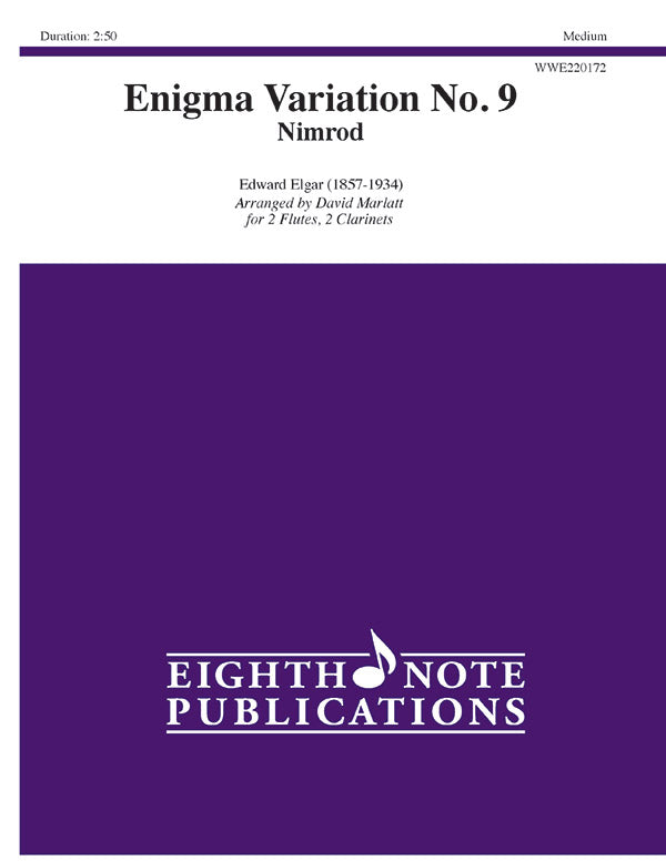 木管譜面 ENIGMA VARIATION NO. 9: NIMROD - 2 FLUTES, 2 CLARINETS [SHT-WW-128352]