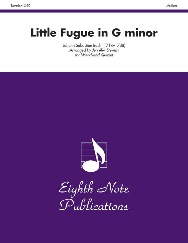 木管譜面 LITTLE FUGUE IN G MINOR - WOODWIND QUINTET [SHT-WW-124275]