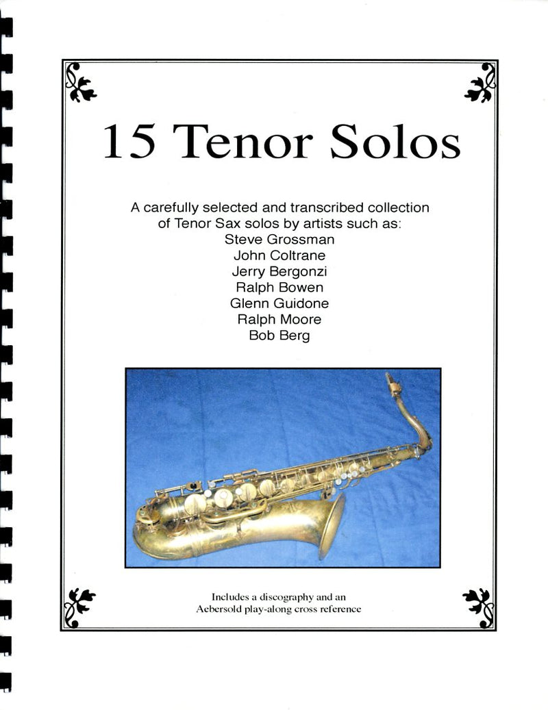 楽譜書籍・教則本 15 JAZZ TENOR SOLOS １５のジャズ・テナー・ソロ [BOOKM-91760]