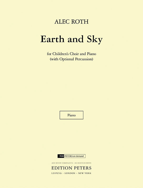 合唱 パート譜 EARTH AND SKY - CHILDREN'S CHOIR, PIANO, OPTIONAL PERCUSSION ( 4 PLAYERS ) ( VOICING : SSAA ) [SHT-CHO-PART-133957]