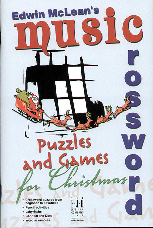 書籍 EDWIN MCLEAN'S MUSIC CROSSWORD PUZZLES AND GAMES FOR CHRISTMAS [BOOK-133578]