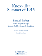 吹奏楽 譜面セット KNOXVILLE: SUMMER OF 1915 ( CONCERT BAND WITH VOCAL SOLO ) ノックスビル : サマー・オブ １９１５年 [SHT-CBD-38368]